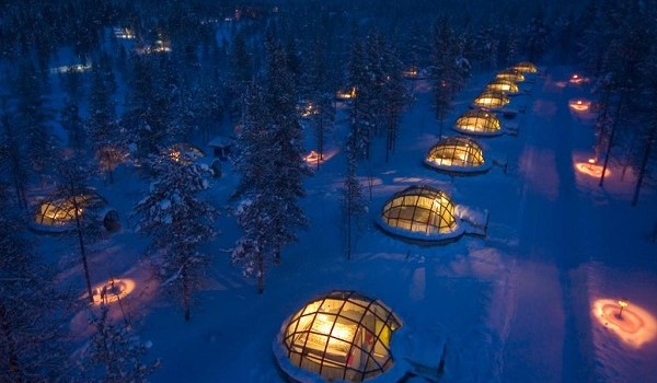 Slapen onder de sterren in Lapland