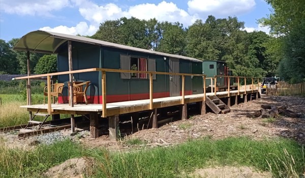 Historische trein waar je kunt overnachten